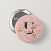 Badge Rond 5 Cm Lettre U (Devant & derrière)