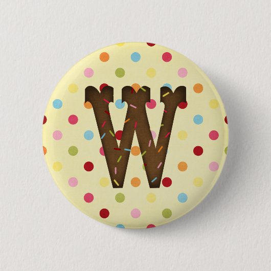 Badge Rond 5 Cm Lettre W (Devant)