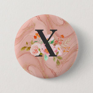 Badge Rond 5 Cm Lettre X