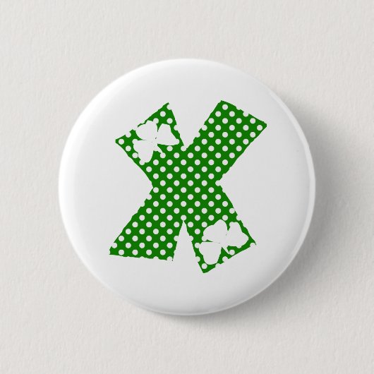 Badge Rond 5 Cm Lettre X (Devant)