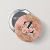 Badge Rond 5 Cm Lettre Z (Devant & derrière)