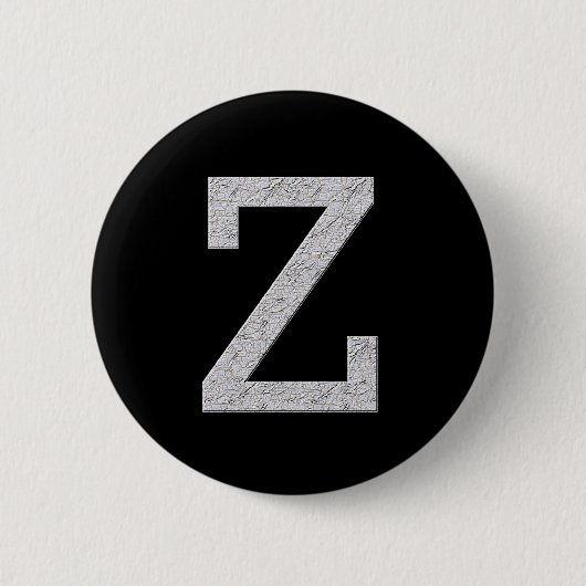 Badge Rond 5 Cm Lettre Z de monogramme (Devant)