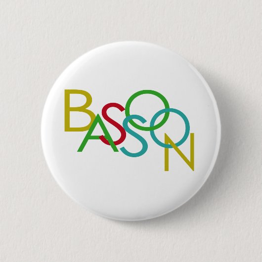 Badge Rond 5 Cm Lettres BASSOON (Devant)