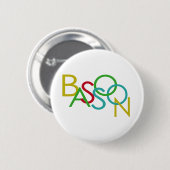 Badge Rond 5 Cm Lettres BASSOON (Devant & derrière)