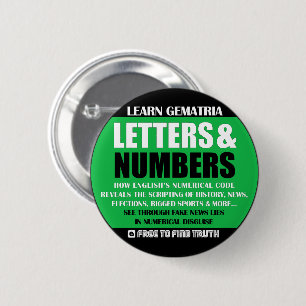 Badge Rond 5 Cm Lettres et nombres (bouton de promotion de livre)