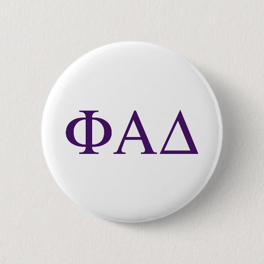 Badge Rond 5 Cm Lettres grecques Phi Alpha Delta (Devant)