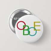 Badge Rond 5 Cm Lettres OBOE (Devant & derrière)