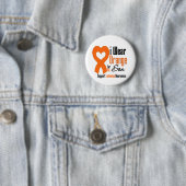 Badge Rond 5 Cm Leucémie Je Porte Orange Pour Mon Fils (En situation)