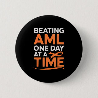 Badge Rond 5 Cm Leucémie myéloïde aiguë ruban orange moelle osseus