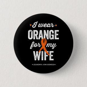 Badge Rond 5 Cm Leukemia Sensibilisation Je porte du ruban orange