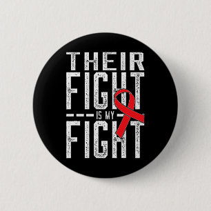 Badge Rond 5 Cm Leur combat est Ma lutte Conscience du cancer du s