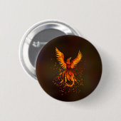 Badge Rond 5 Cm Levée Phoenix Bird (Devant & derrière)