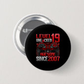 Badge Rond 5 Cm Level 19 Unlocked 19 Year Old Boys 19th Birthday B (Devant & derrière)