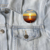 Badge Rond 5 Cm Lever de soleil (En situation)