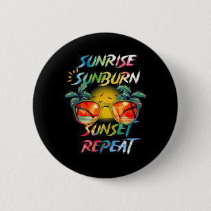 Badge Rond 5 Cm Lever de soleil Coup de soleil un coucher de solei