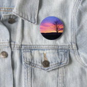 Badge Rond 5 Cm Lever de soleil glorieux (En situation)