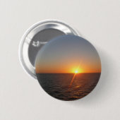 Badge Rond 5 Cm Lever du soleil à Sea III Océan Horizon (Devant & derrière)