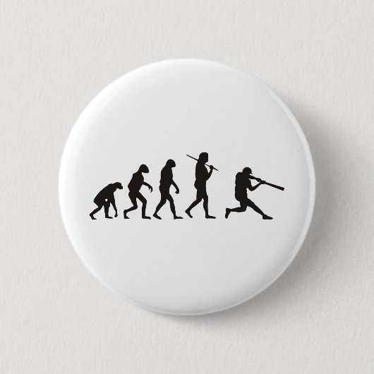 Badge Rond 5 Cm L'Évolution Du Batteur De Baseball (Devant)