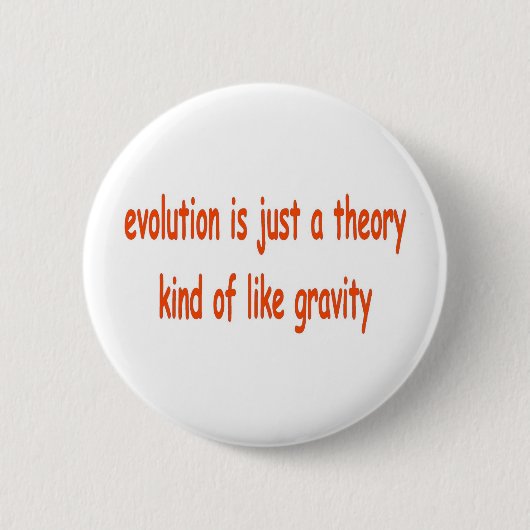 Badge Rond 5 Cm l'évolution n'est qu'une théorie (Devant)