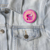 Badge Rond 5 Cm Lèvres (En situation)