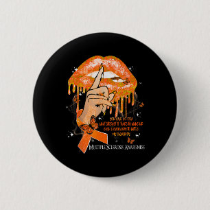 Badge Rond 5 Cm Lèvres à goutte Papillons femmes Sclérose en plaqu