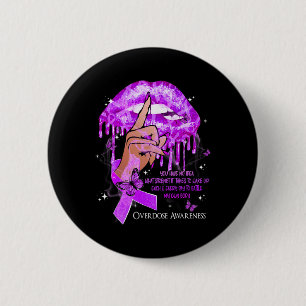 Badge Rond 5 Cm Lèvres à goutte Papillons Femmes Surdose de sensib
