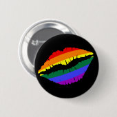 Badge Rond 5 Cm Lèvres arc-en-ciel (Devant & derrière)