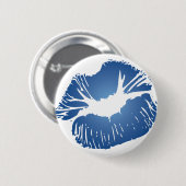 Badge Rond 5 Cm Lèvres bleues (Devant & derrière)