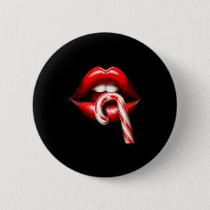 Badge Rond 5 Cm Lèvres de la Saint-Valentin Baisers Saint-Valentin