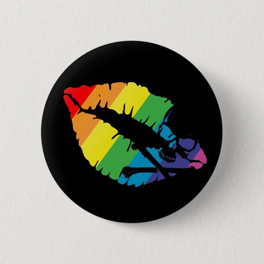 Badge Rond 5 Cm lèvres de poison (Devant)