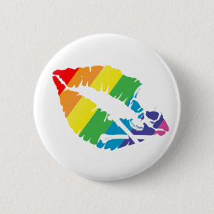 Badge Rond 5 Cm lèvres de poison