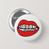 Badge Rond 5 Cm Lèvres électriques pour filles (Devant & derrière)