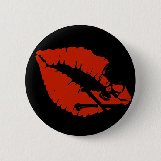 Badge Rond 5 Cm lèvres empoisonnées (Devant)