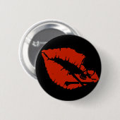 Badge Rond 5 Cm lèvres empoisonnées (Devant & derrière)