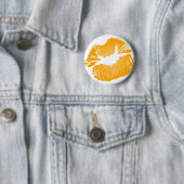 Badge Rond 5 Cm Lèvres oranges (En situation)