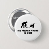 Badge Rond 5 Cm Lévrier afghan (Devant & derrière)