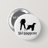 Badge Rond 5 Cm Lévrier afghan (Devant & derrière)