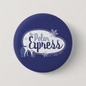 Badge Rond 5 Cm L'Express polaire | Ours polaires Retro Graphisme (Devant)