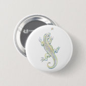 Badge Rond 5 Cm Lézard d'arc-en-ciel (Devant & derrière)