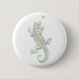 Badge Rond 5 Cm Lézard d'arc-en-ciel