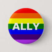 Badge Rond 5 Cm LGBT Ally (Devant)