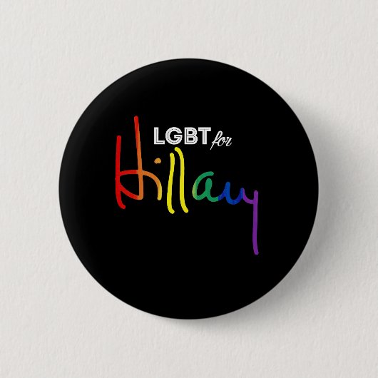 Badge Rond 5 Cm LGBT pour Hillary Clinton (Devant)