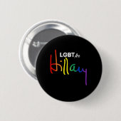 Badge Rond 5 Cm LGBT pour Hillary Clinton (Devant & derrière)