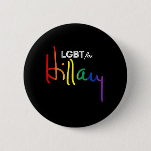 Badge Rond 5 Cm LGBT pour Hillary Clinton