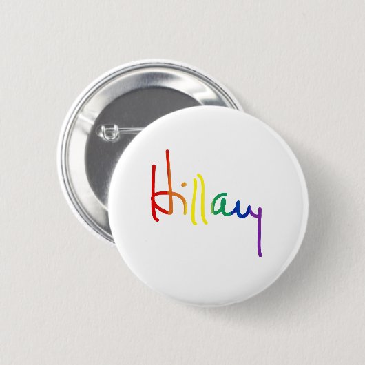 Badge Rond 5 Cm LGBT pour HILLARY CLINTON (Devant & derrière)