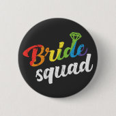 Badge Rond 5 Cm LGBT Pride Brigade Mariage Gay Lesbian Rainbow (Devant)
