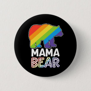 Badge Rond 5 Cm LGBTQ Ally Mama Bear Pride Mois
