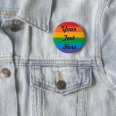 Badge Rond 5 Cm LGBTQ Arc-en-ciel couleur Arrière - plan du drapea (En situation)