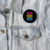 Badge Rond 5 Cm LGBTQ Daddy Pansexual Pride Papa Fête des pères (En situation)