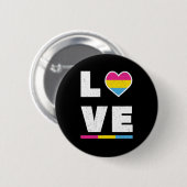 Badge Rond 5 Cm LGBTQ Pansexual Fierté Drapeau Distressé Grunge Lo (Devant & derrière)